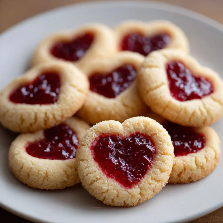Heart Thumbprint Cookies Soft Buttery Valentine Classic Filled