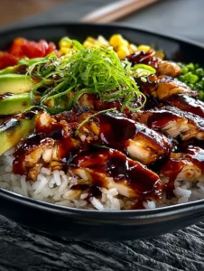 Honey BBQ Chicken Rice Bowl
