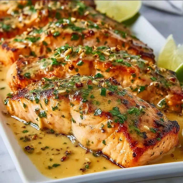 Honeylime Garlic Butter Baked Salmon