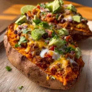 Loaded Sweet Potato Boats