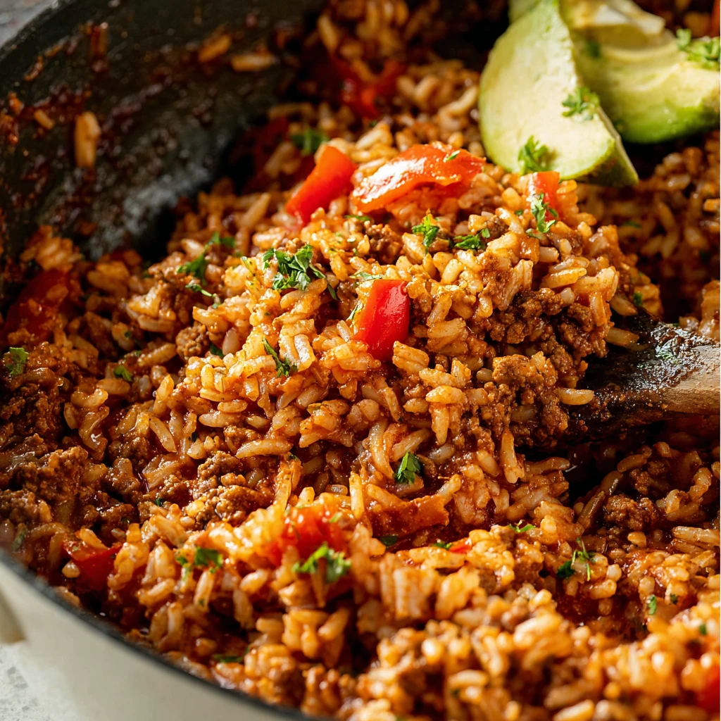 Mexican Beef Rice Skillet
