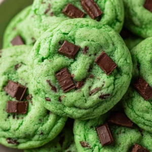 Mint Chocolate Chip Cookies