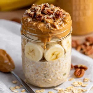 Peanut Butter Banana Overnight Oats