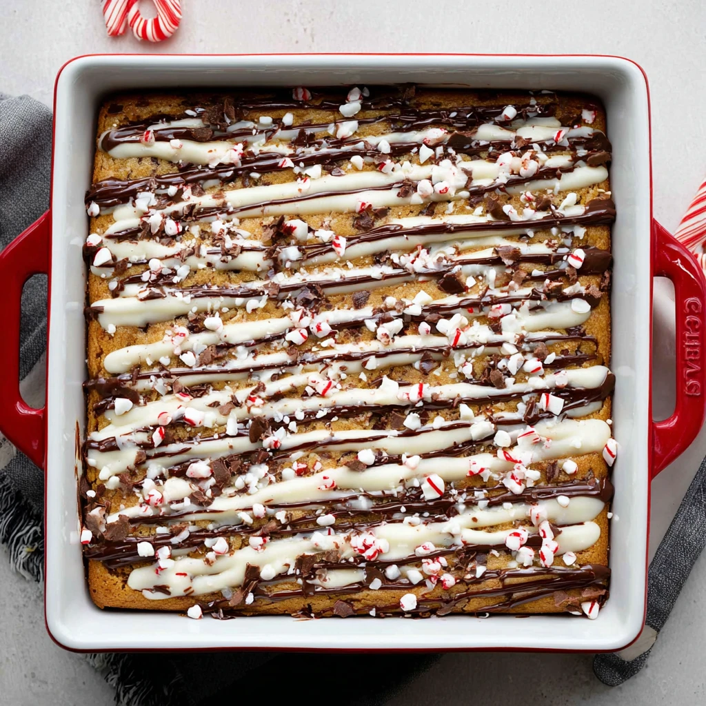Peppermint Bark Blondies