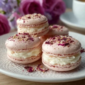 Perfect Strawberry Rose Macarons Recipe Easy Homemade Cream Cheese Filling Tutorial