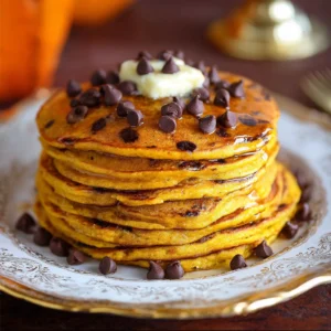 Pumpkin Chocolate Chip Pancakes