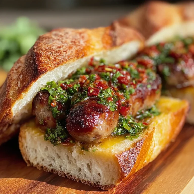Savory Choripn Sandwich Recipe Zesty Chimichurri Sauce