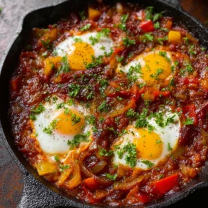 Savory Shakshuka Recipe Easy Poached Eggs in Spicy Tomato Sauce