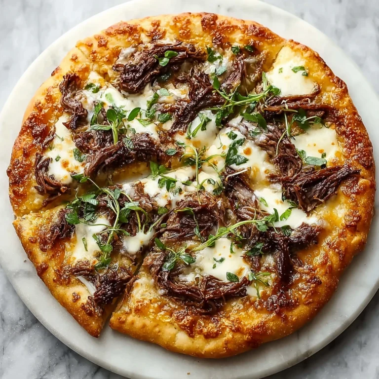 Savory Short Rib Pizza Smoked Gouda Cream Sauce