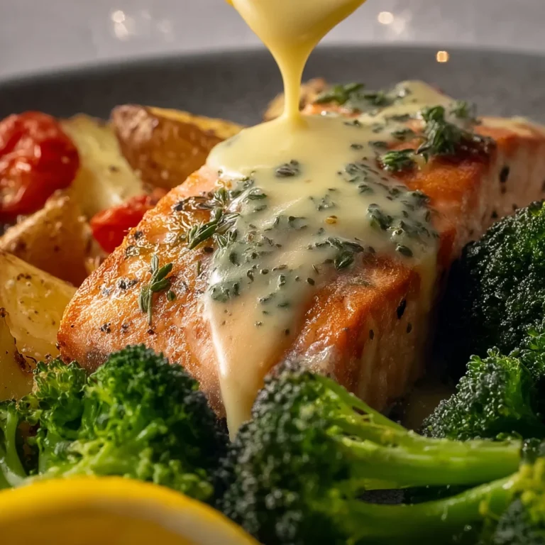 Sheet Pan Baked Salmon Lemon Sauce