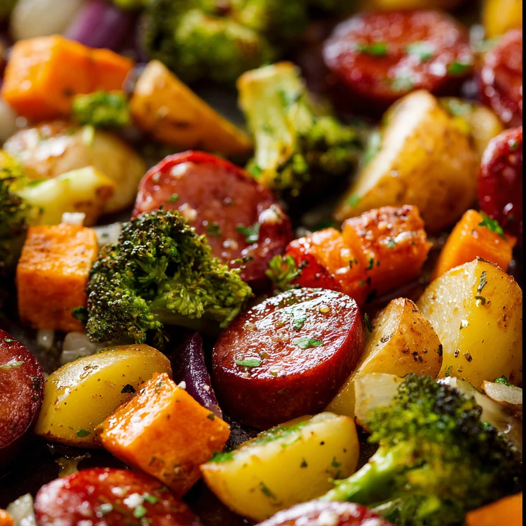 Sheet Pan Honey Garlic Kielbasa Recipe