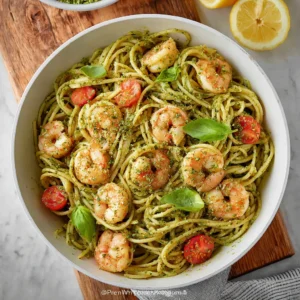 Shrimp Pesto Pasta