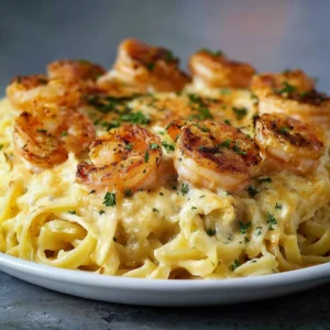 Shrimp Scampi Pasta Bake