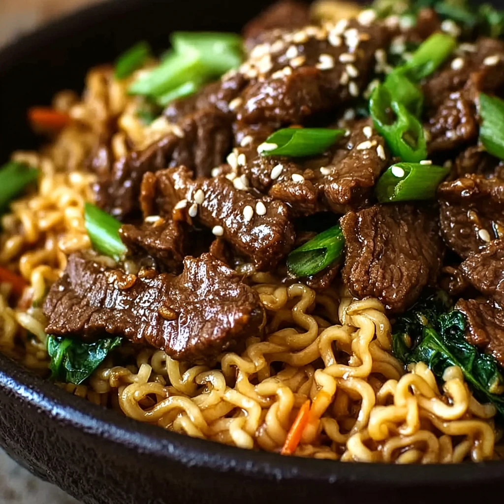 Slow Cooker Beef Ramen Noodles