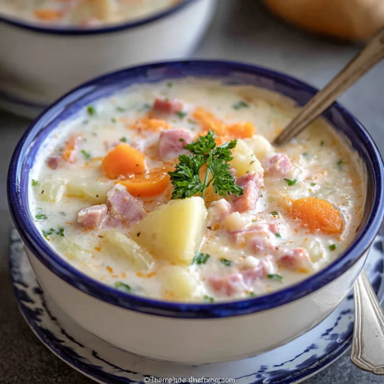 Slow Cooker Ham Potato Soup