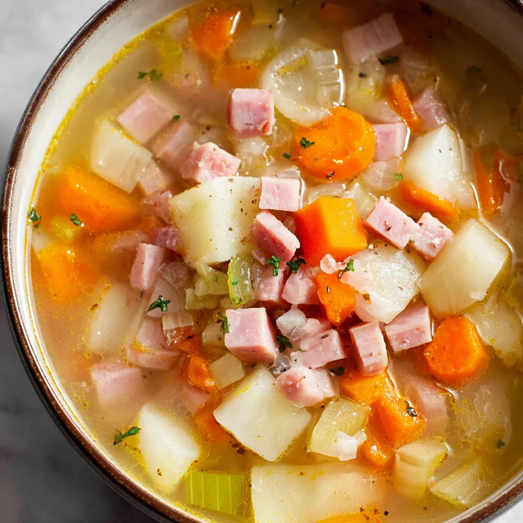 Slow Cooker Ham Potato Soup