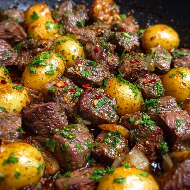 Slow Cooker Steak Bites Potatoes