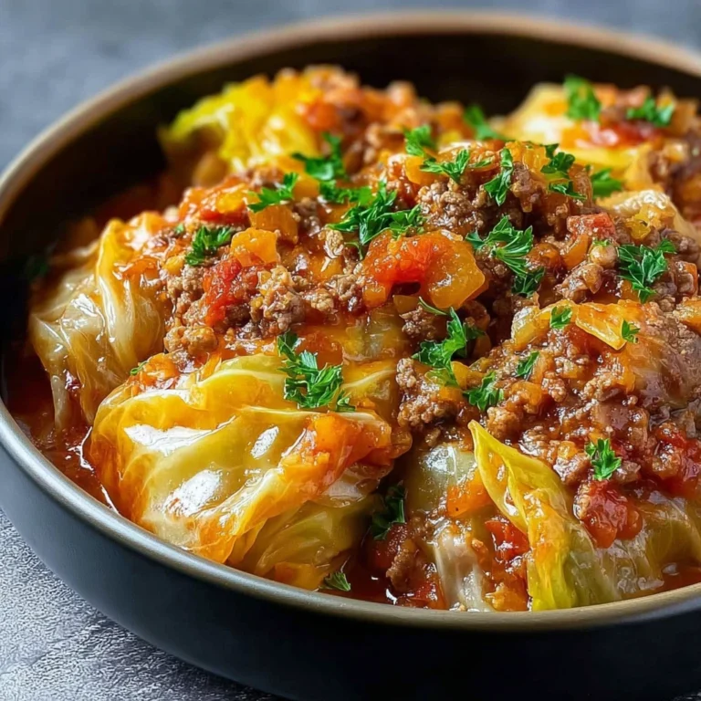 Slow Cooker Unstuffed Cabbage Rolls