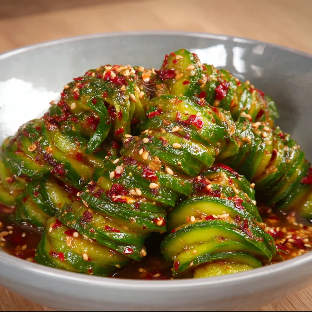 Spicy Spiral Cucumber Salad
