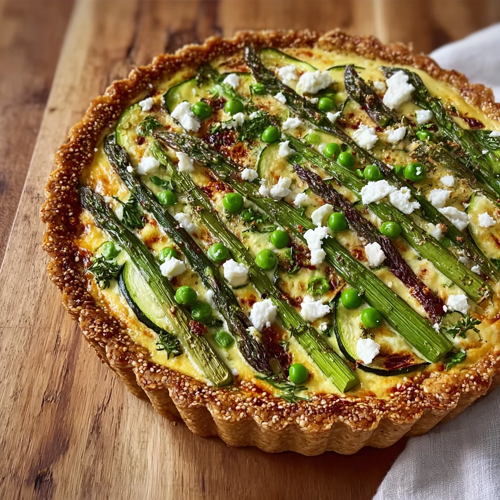 Spring Vegetable Goat Cheese Quiche