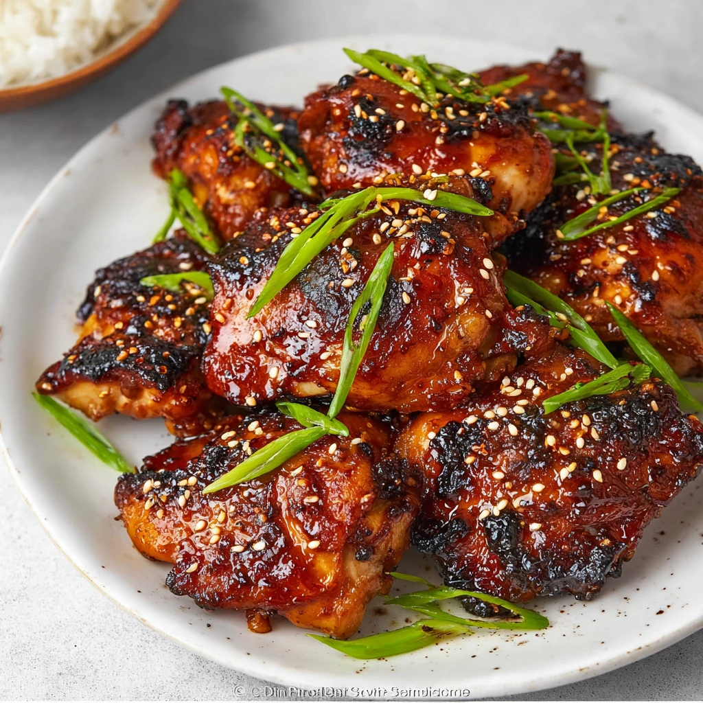 Sticky Chicken Thighs