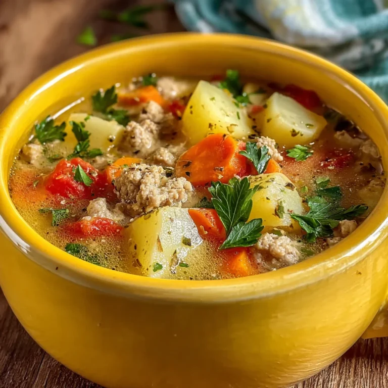 Tasty Crock Pot Ground Turkey Potato Soup
