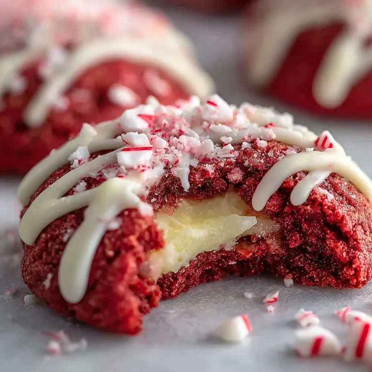 Tender Pink Velvet Cookies White Chocolate Drizzle