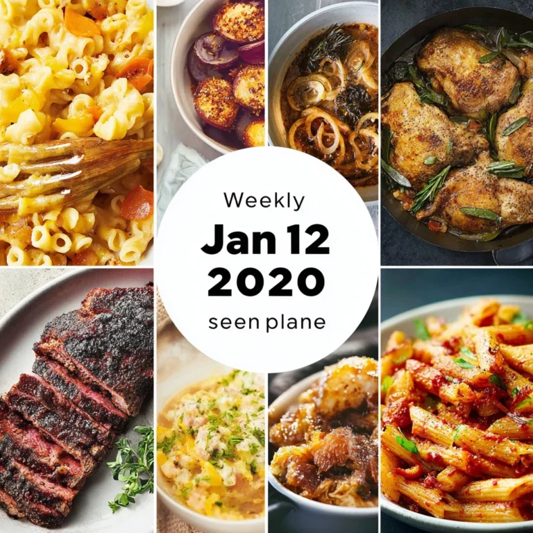 Weekly Meal Plan Jan 2026