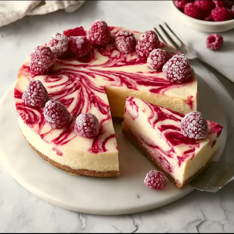 White Chocolate Raspberry Cheesecake