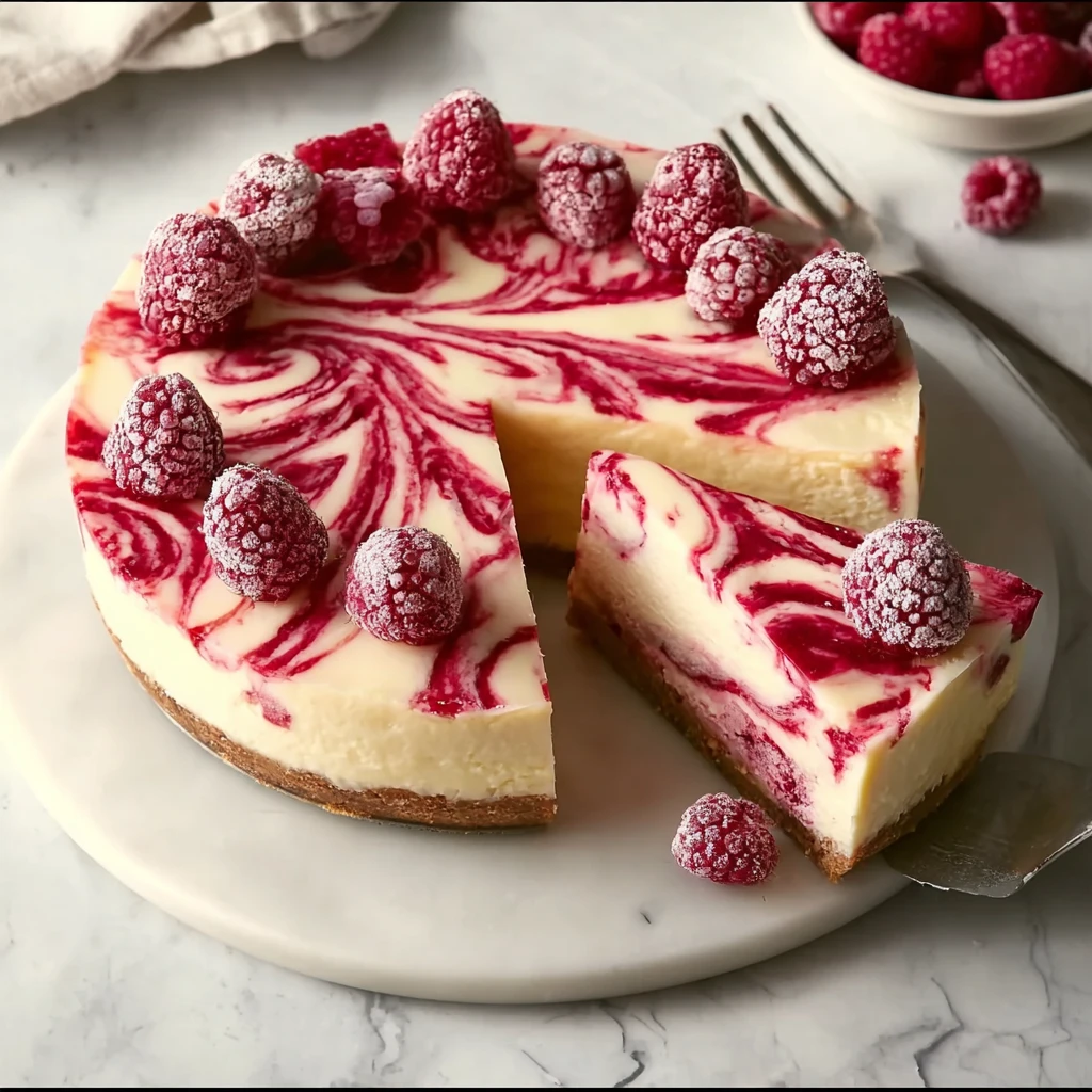 White Chocolate Raspberry Cheesecake