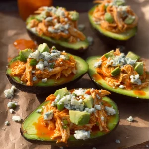 Buffalo Chicken Stuffed Avocados