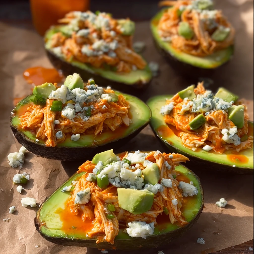 Buffalo Chicken Stuffed Avocados