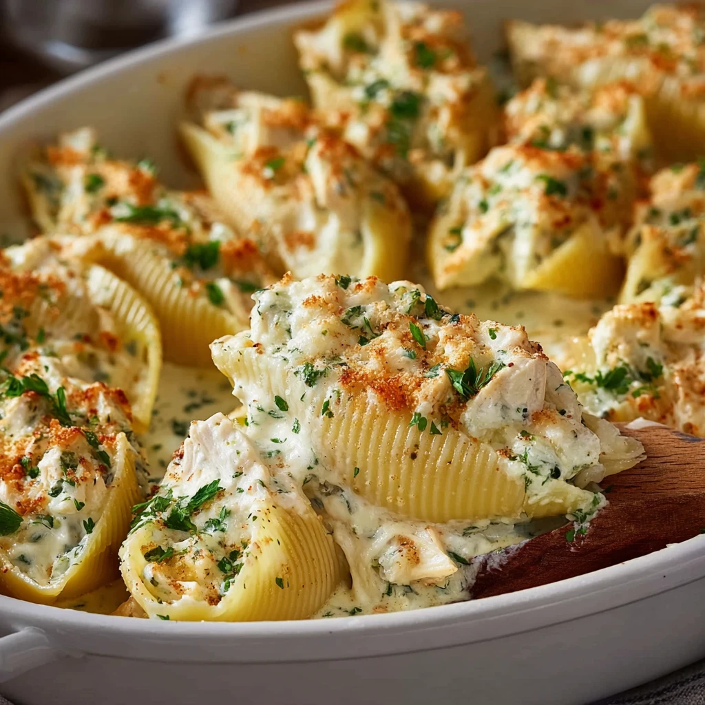 Chicken Alfredo Stuffed Shells Recipe