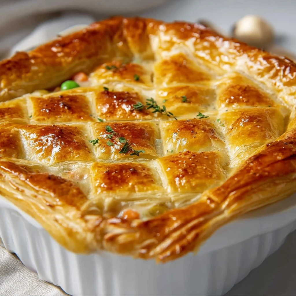 Chicken Pot Pie Puff Pastry