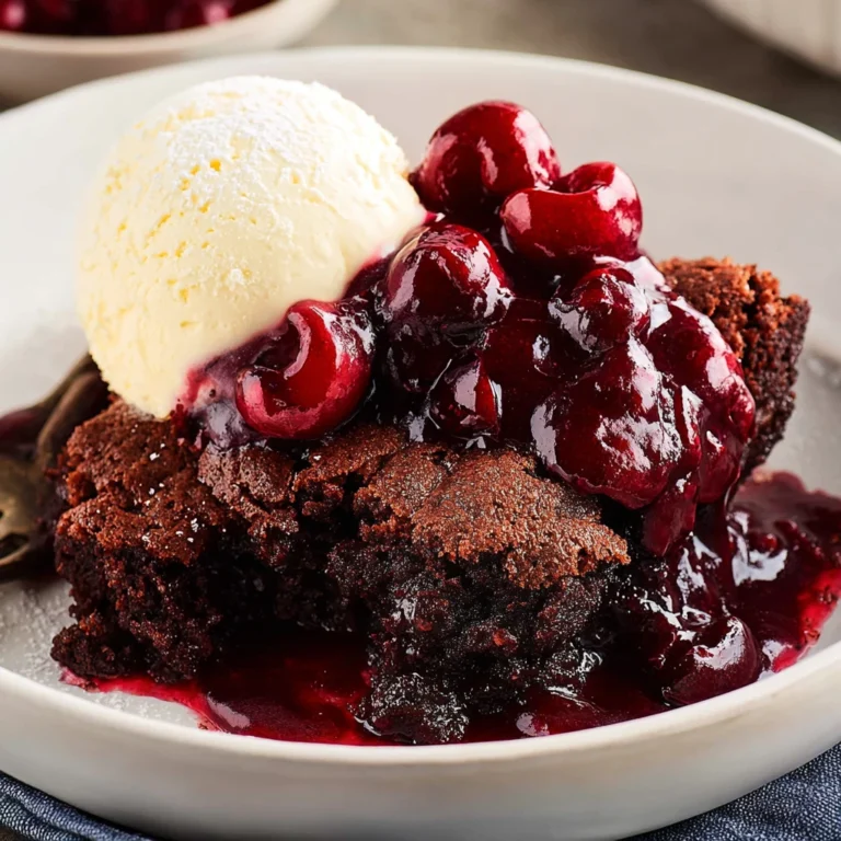 Chocolate Cherry Cobbler