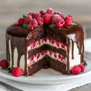 Chocolate Raspberry Drip Cake