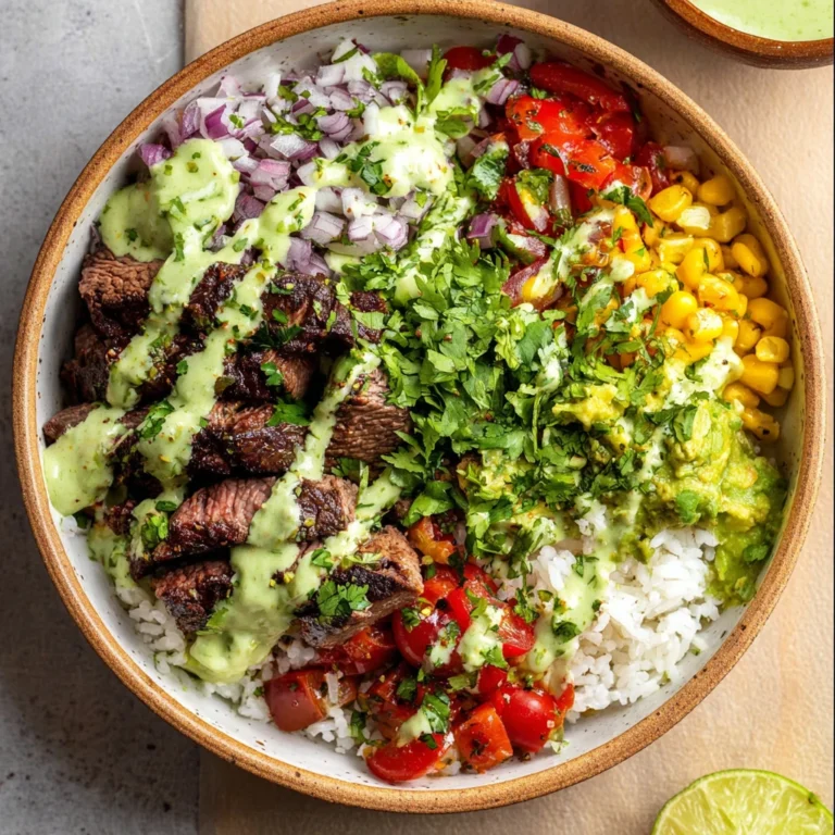 Cilantro Lime Steak Rice Bowls