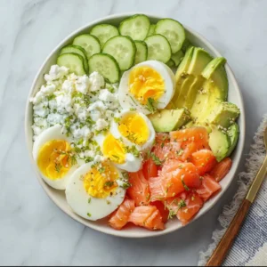 Cottage Cheese Salad with Smoked Salmon Recipe
