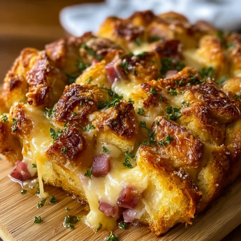 Cozy Baked Ham Cheese Croissant Casserole Recipe Perfect