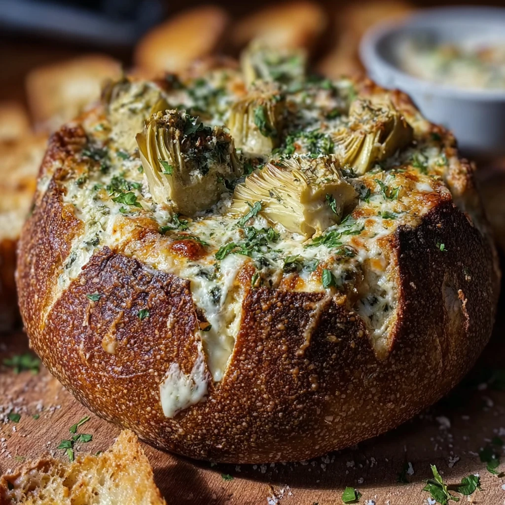 Creamy Spinach Artichoke Dip Bread Bowl Recipe Perfect