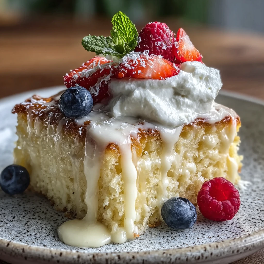Creamy Tres Leches Cake Recipe Homemade Whipped Cream