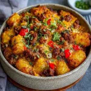 Crispy Breakfast Potato Casserole with Sausage and Peppers Easy Recipe for a Perfect Morning