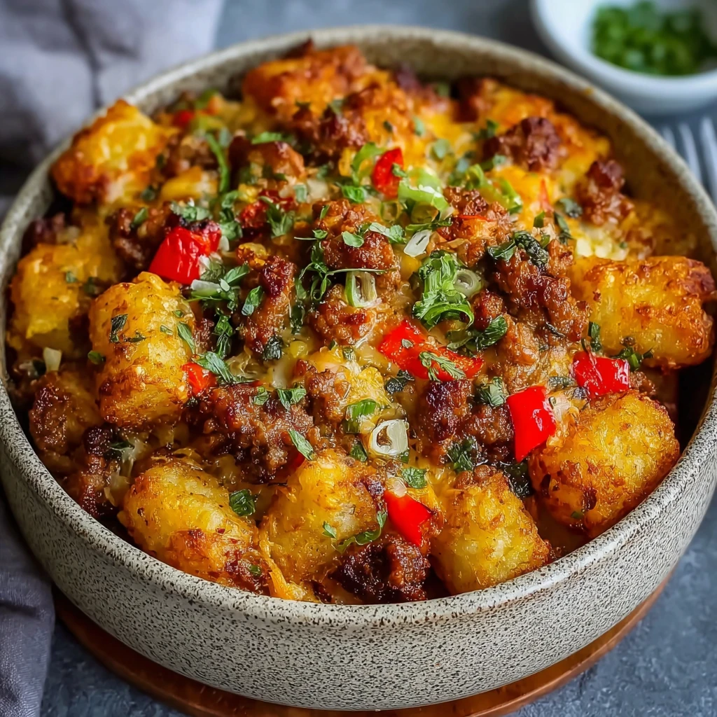 Crispy Breakfast Potato Casserole Sausage Peppers Recipe Perfect