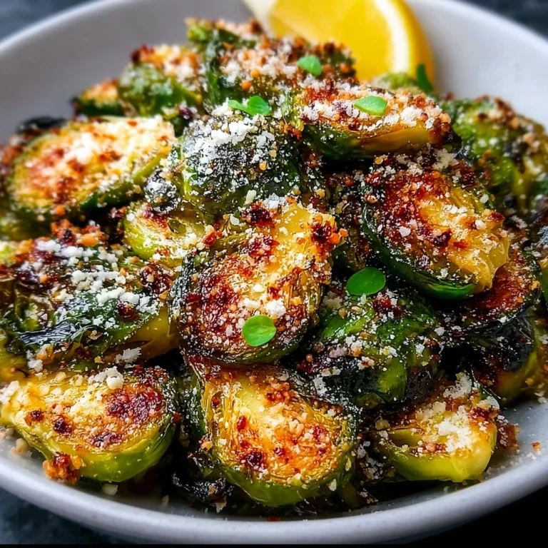 Crispy Garlic Parmesan Brussels Sprouts