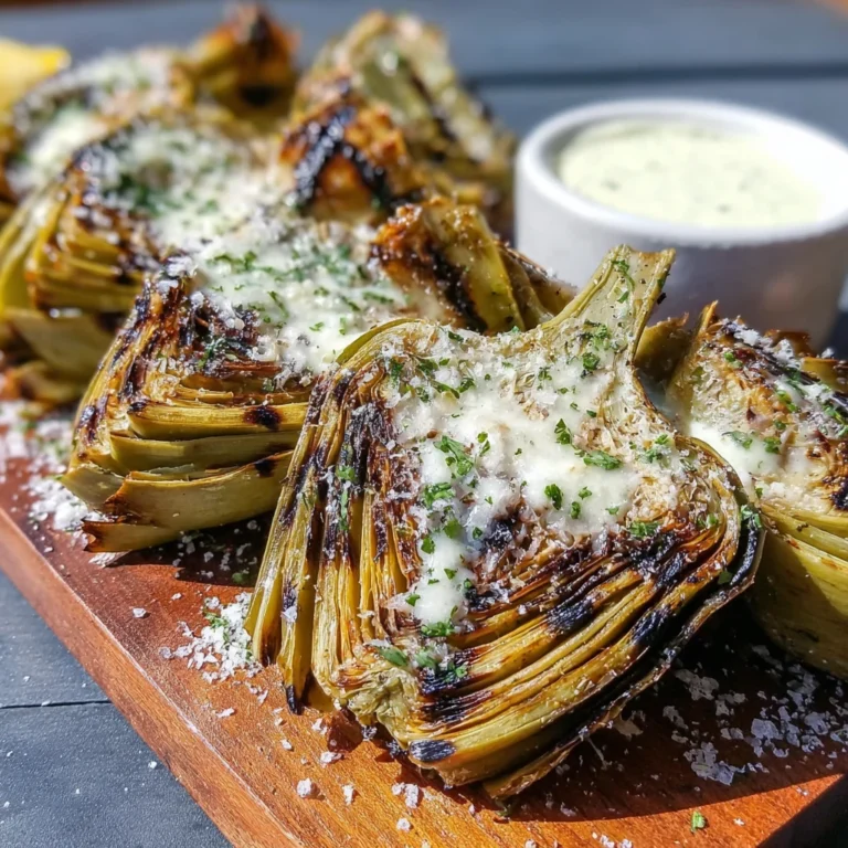 Crispy Grilled Artichokes Recipe Zesty Lemon Aioli Dip