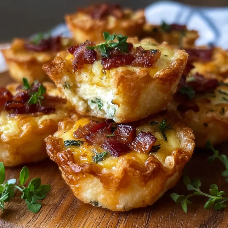 Crispy Mini Quiche Lorraine Cups Recipe Homemade Flaky