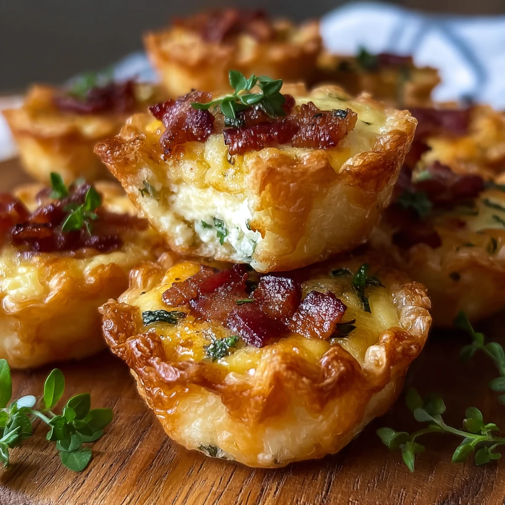 Crispy Mini Quiche Lorraine Cups Recipe Homemade Flaky