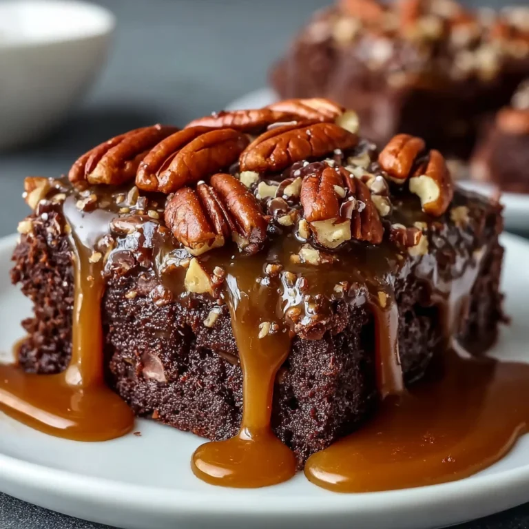 Decadent Turtle Brownies Recipe Homemade Caramel Pecans Perfect