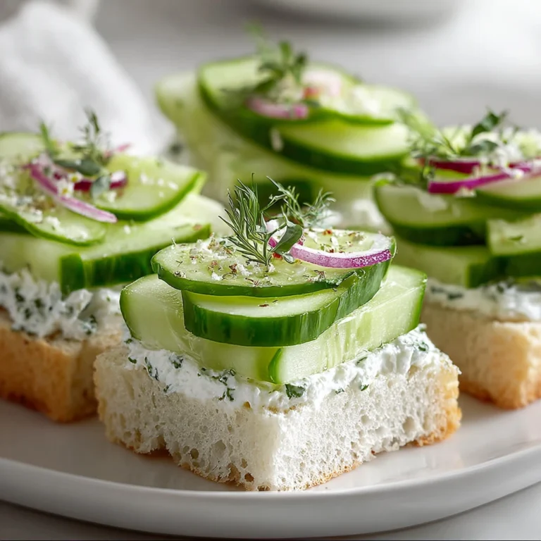 Delicious Cucumber Salad Sandwiches Snacks