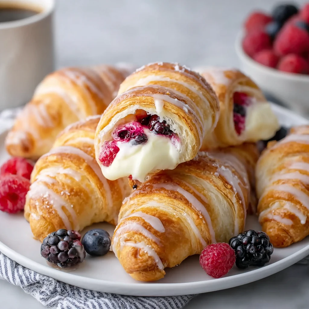 Berry Cream Cheese Stuffed Crescent Rolls